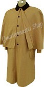 Tan Wool/ Brown Trim with long Cape Option